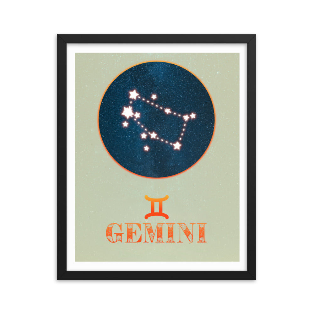 Gemini Zodiac Framed Print