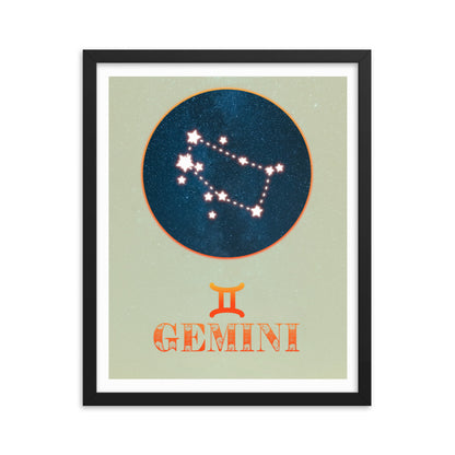 Gemini Zodiac Framed Print