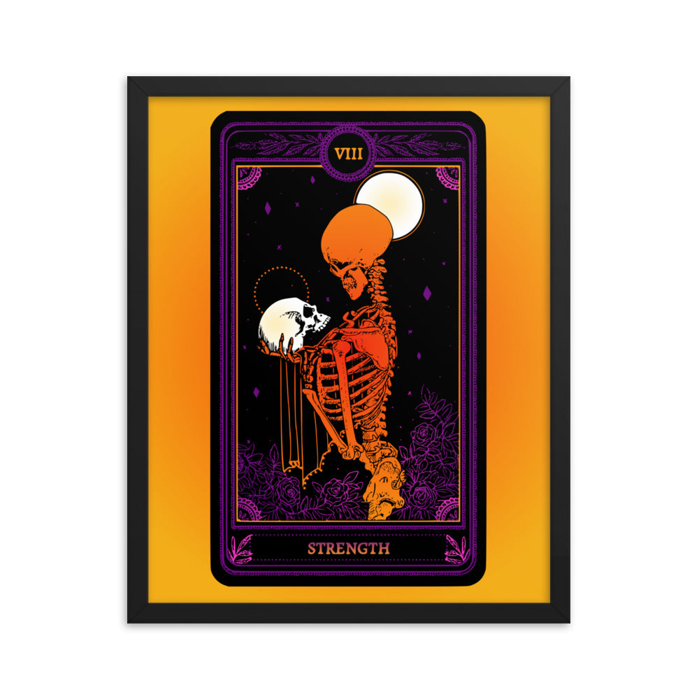 Strength - Tarot Card Framed Print