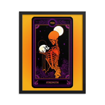 Strength - Tarot Card Framed Print
