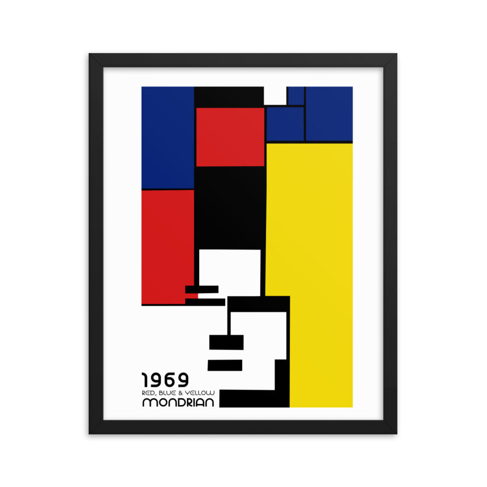 Mondrian 1969 Bauhaus Framed Print