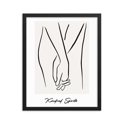 Kindred Spirits Line Art Framed Print