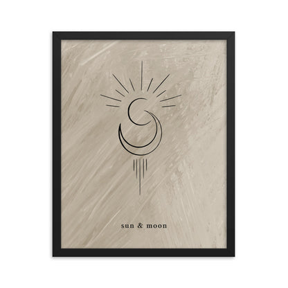 Sun & Moon Framed Print