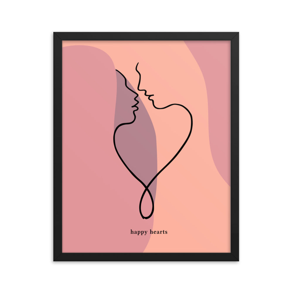 Happy Hearts Framed Print