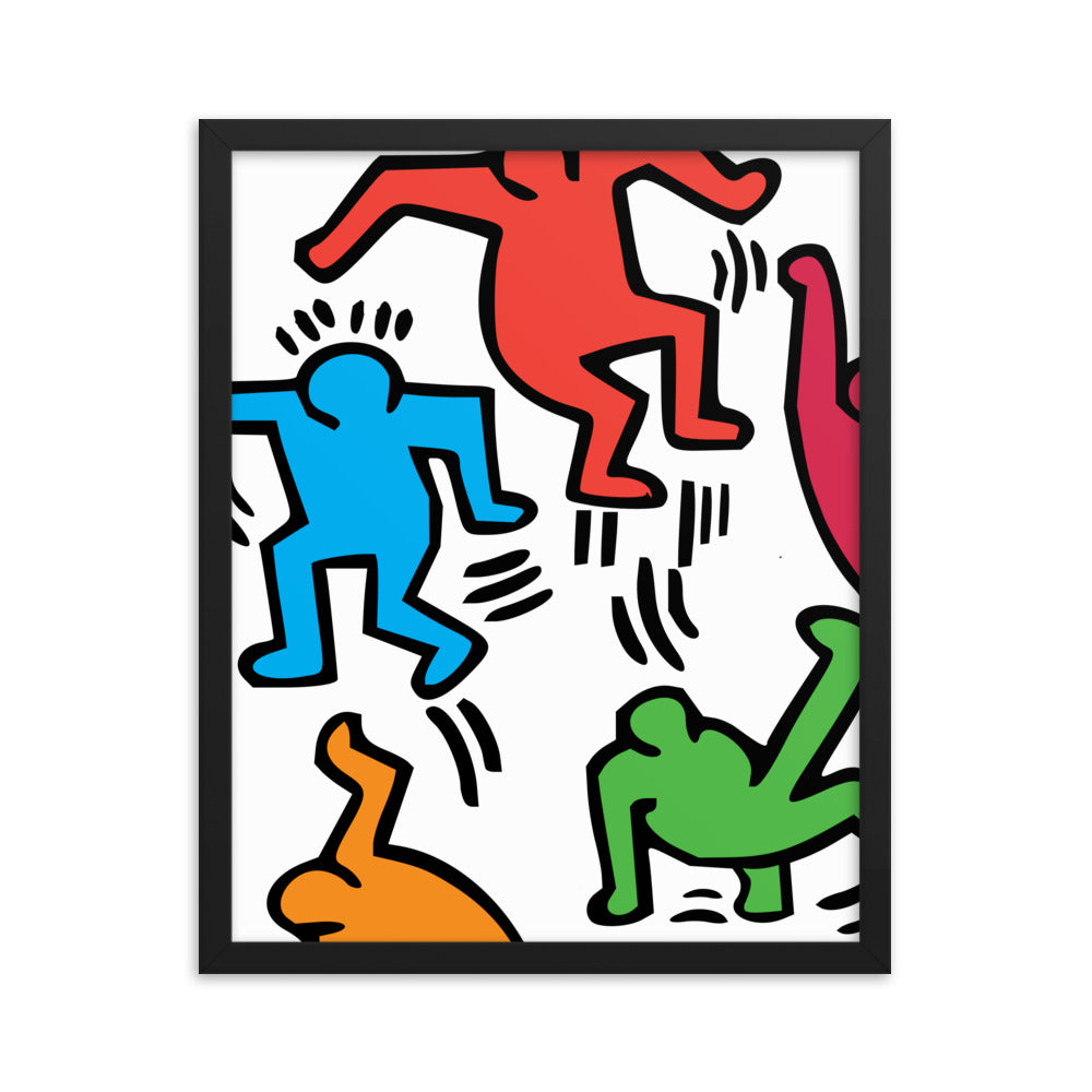 Keith Haring Inspired Framed Print