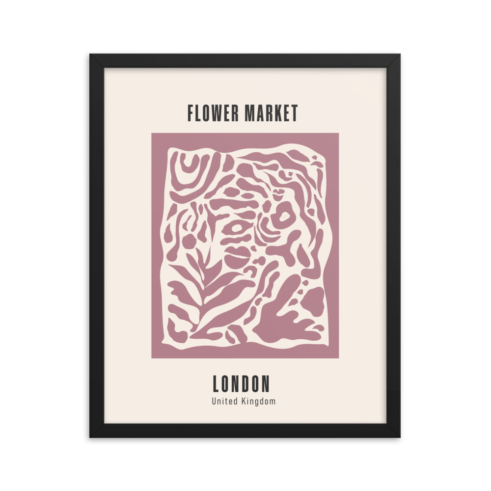 London Flower Market Framed Print