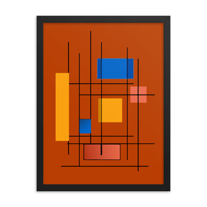 Bauhaus Brown Framed Print