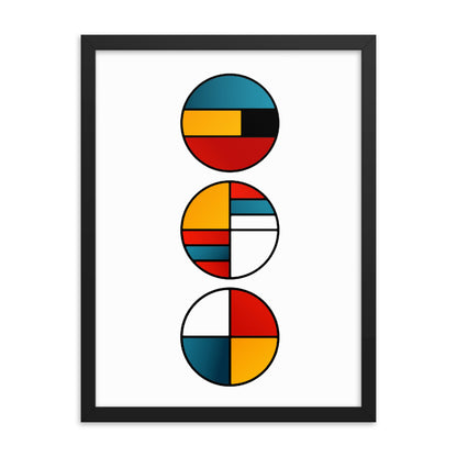 Bauhaus Concentric Framed Print