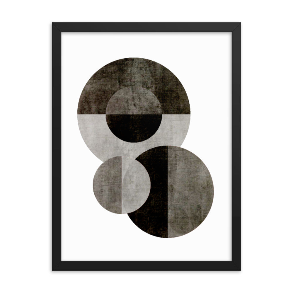 Stone Concentric Circles Framed Print