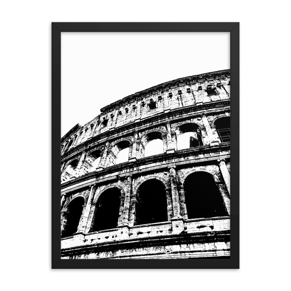 Rome Colosseum Mono Framed Print