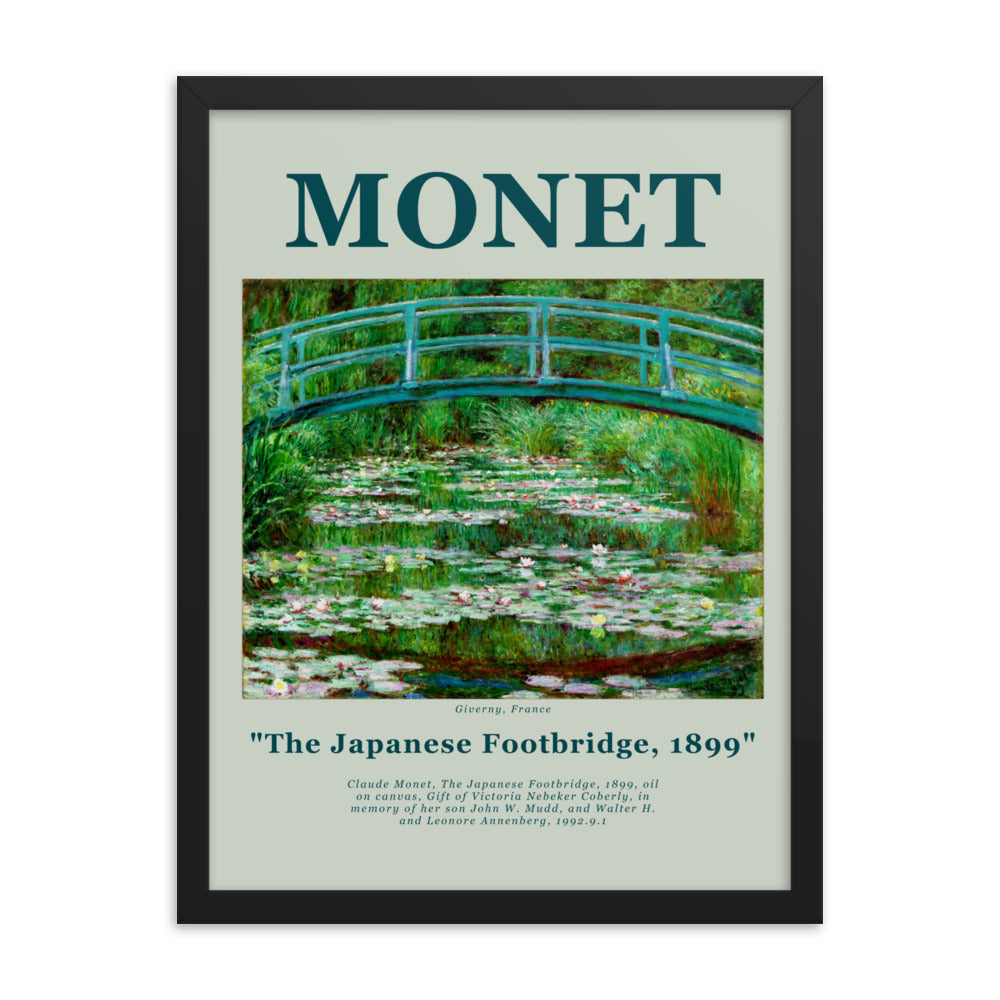 The Japanese Footbridge by Monet Framed Print