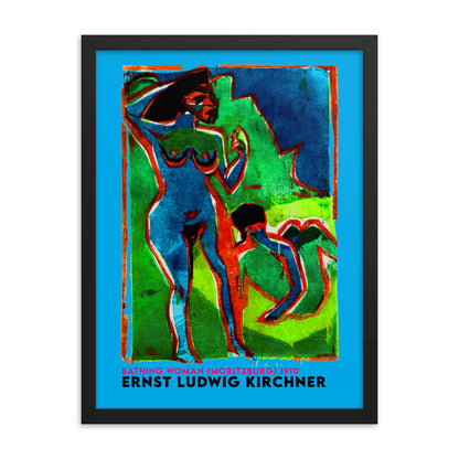 Bathing Woman (Moritzburg) by Ernst Ludwig Kirchner Framed Print 