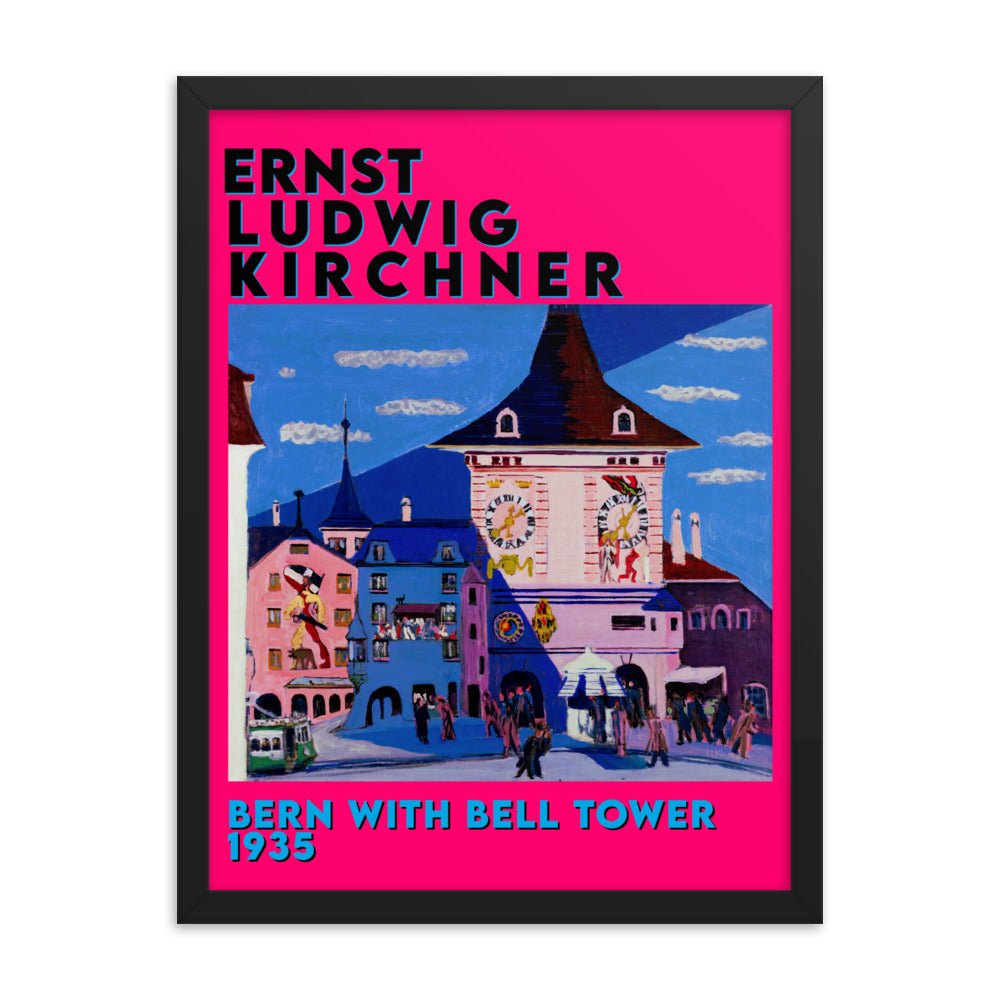 Bern with Belltower by Ernst Ludwig Kirchner Framed Print