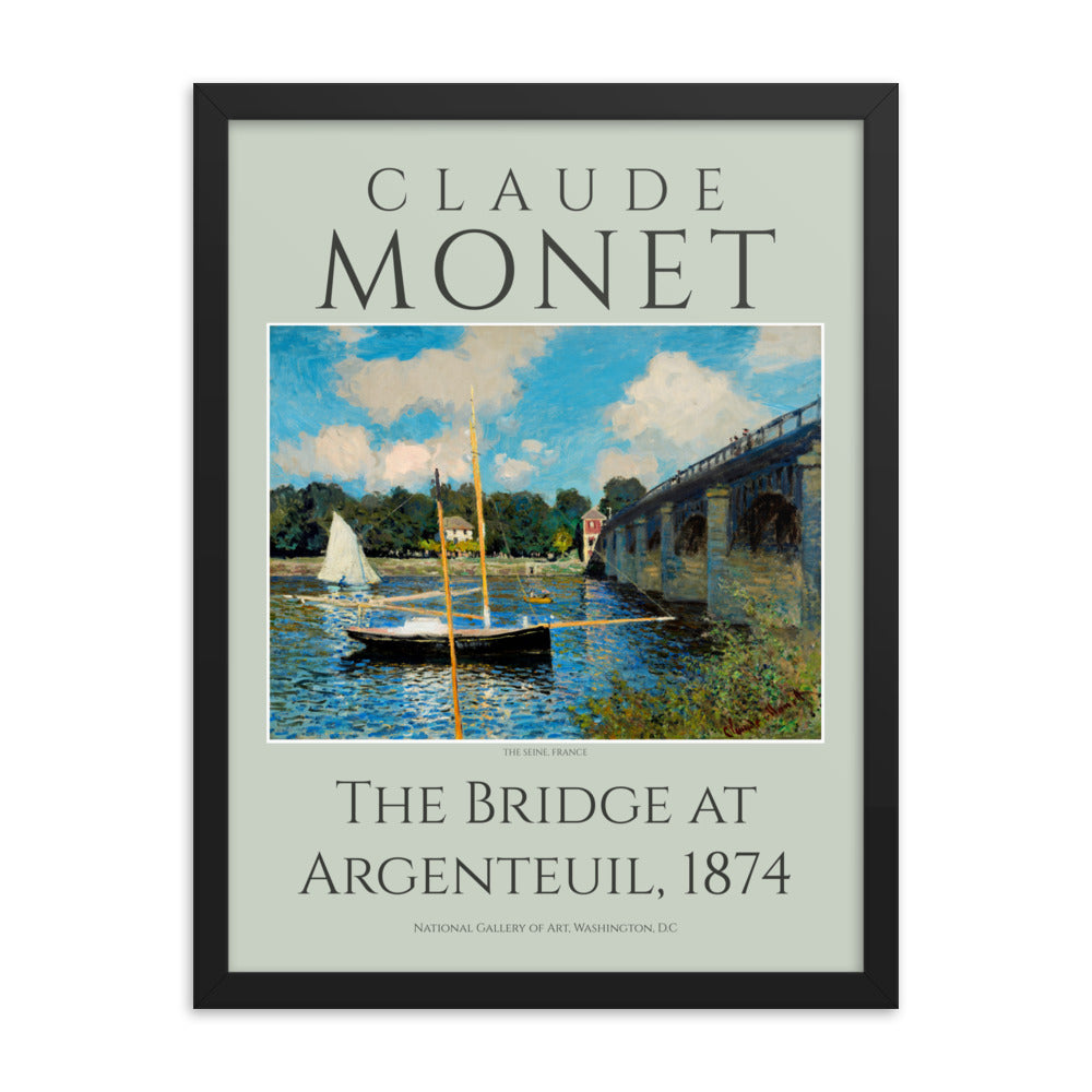 The Bridge at Argenteuil by Claude Monet Framed Print