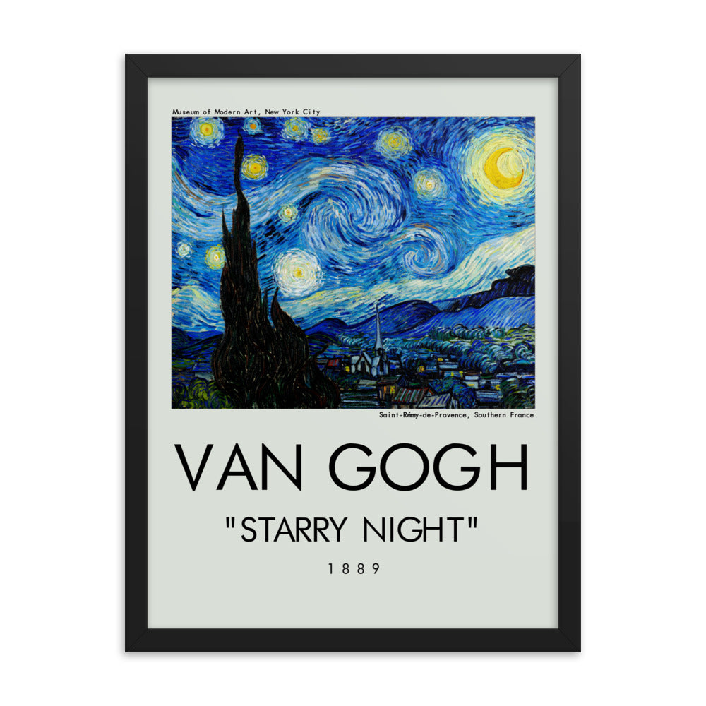 Starry Night by Vincent Van Gogh Framed poster