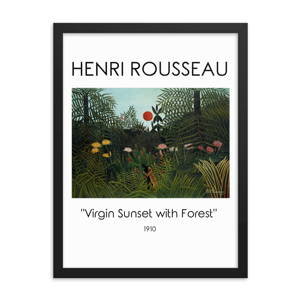 Henri Rousseau - Virgin Sunset with Forest Framed Print 