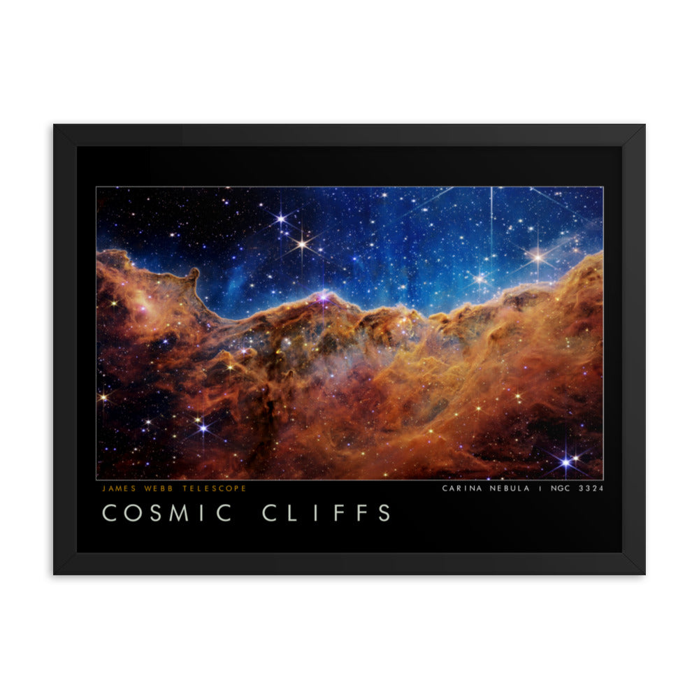 James Webb Telescope Cosmic Cliffs Framed Print