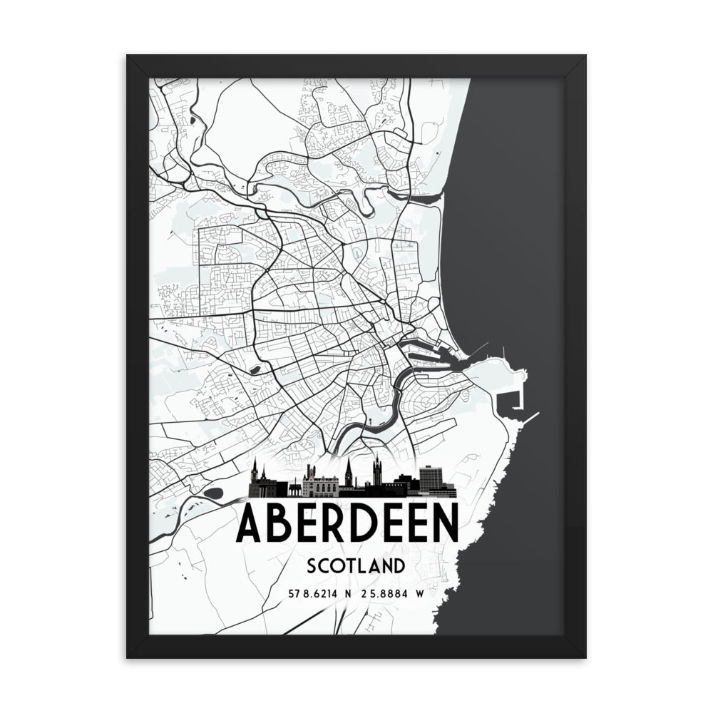 aberdeen map print 