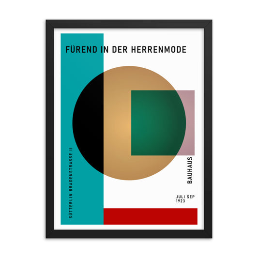 Bauhaus Spherical - Sütterlin Badenerstrasse Framed Print