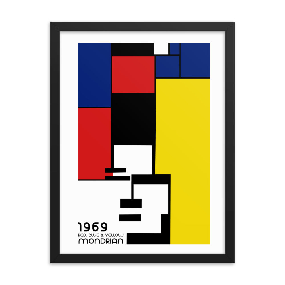 Mondrian 1969 Bauhaus Framed Print