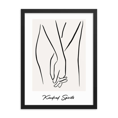 Kindred Spirits Line Art Framed Print