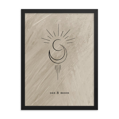 Sun & Moon Framed Print