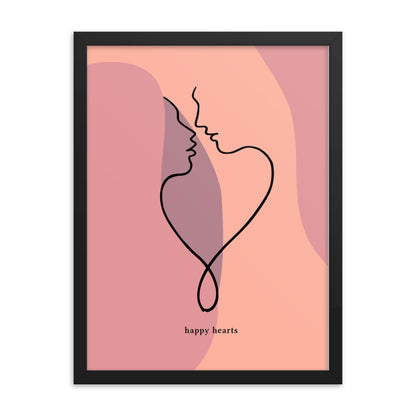 Happy Hearts Framed Print
