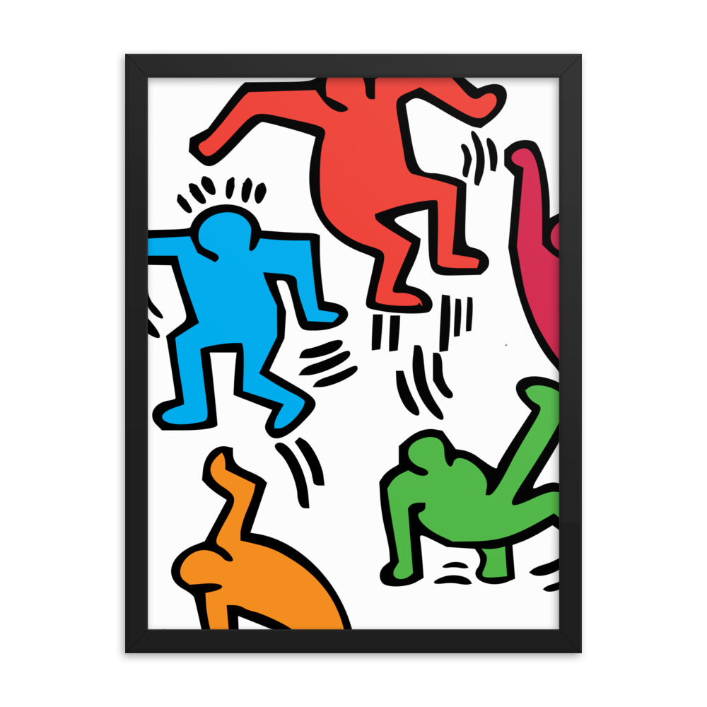 Keith Haring Inspired Framed Print