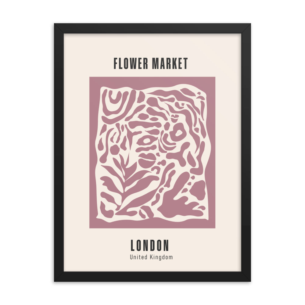 London Flower Market Framed Print