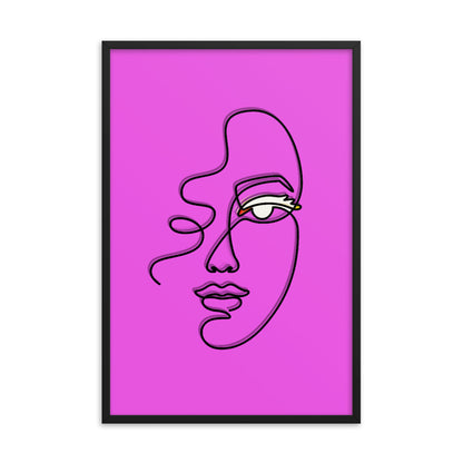 Pink Faces Framed Print