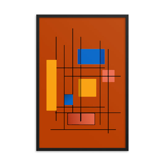 Bauhaus Brown Framed Print