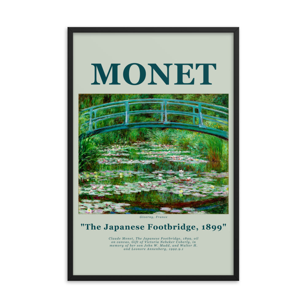 The Japanese Footbridge by Monet Framed Print