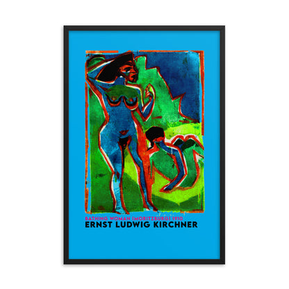 Bathing Woman (Moritzburg) by Ernst Ludwig Kirchner Framed Print