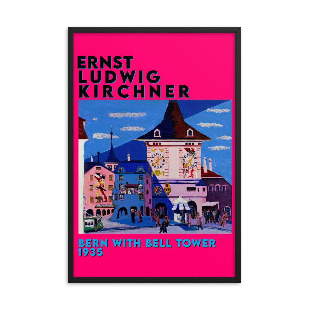 Bern with Belltower by Ernst Ludwig Kirchner Framed Print 