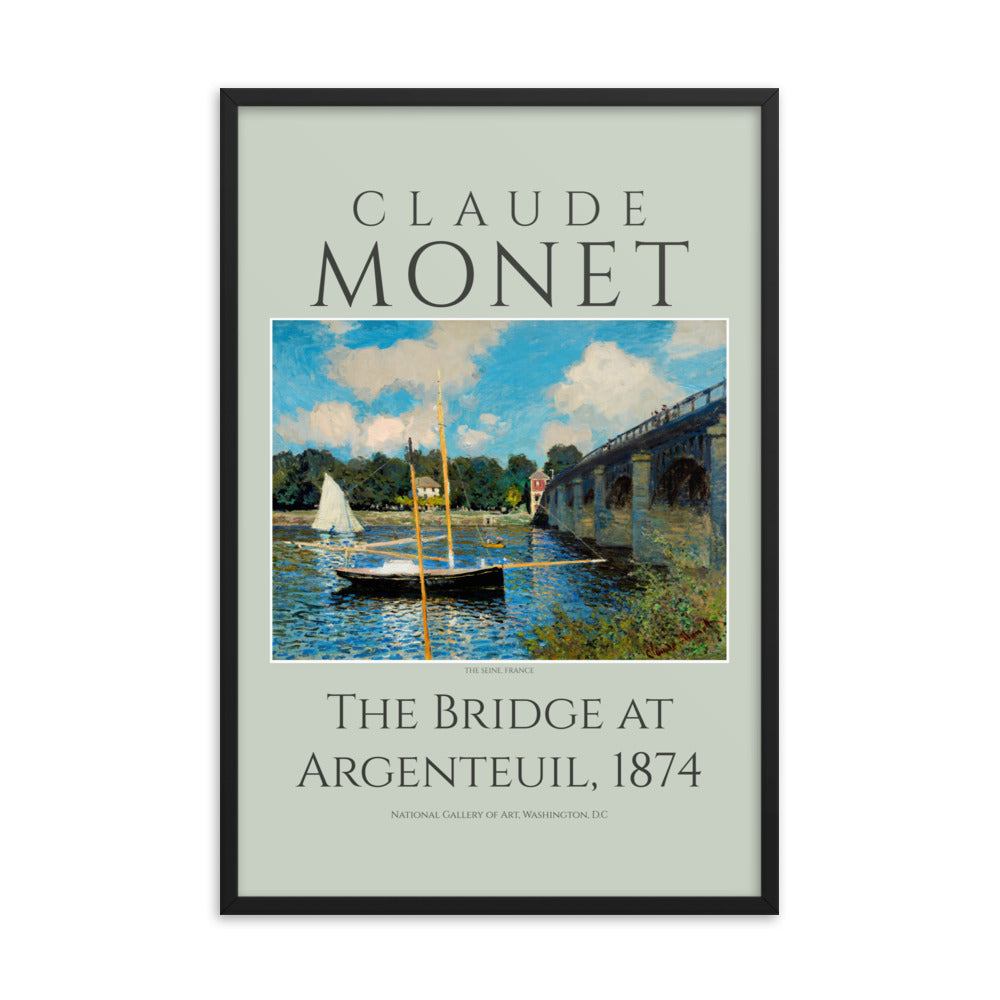 The Bridge at Argenteuil by Claude Monet Framed Print