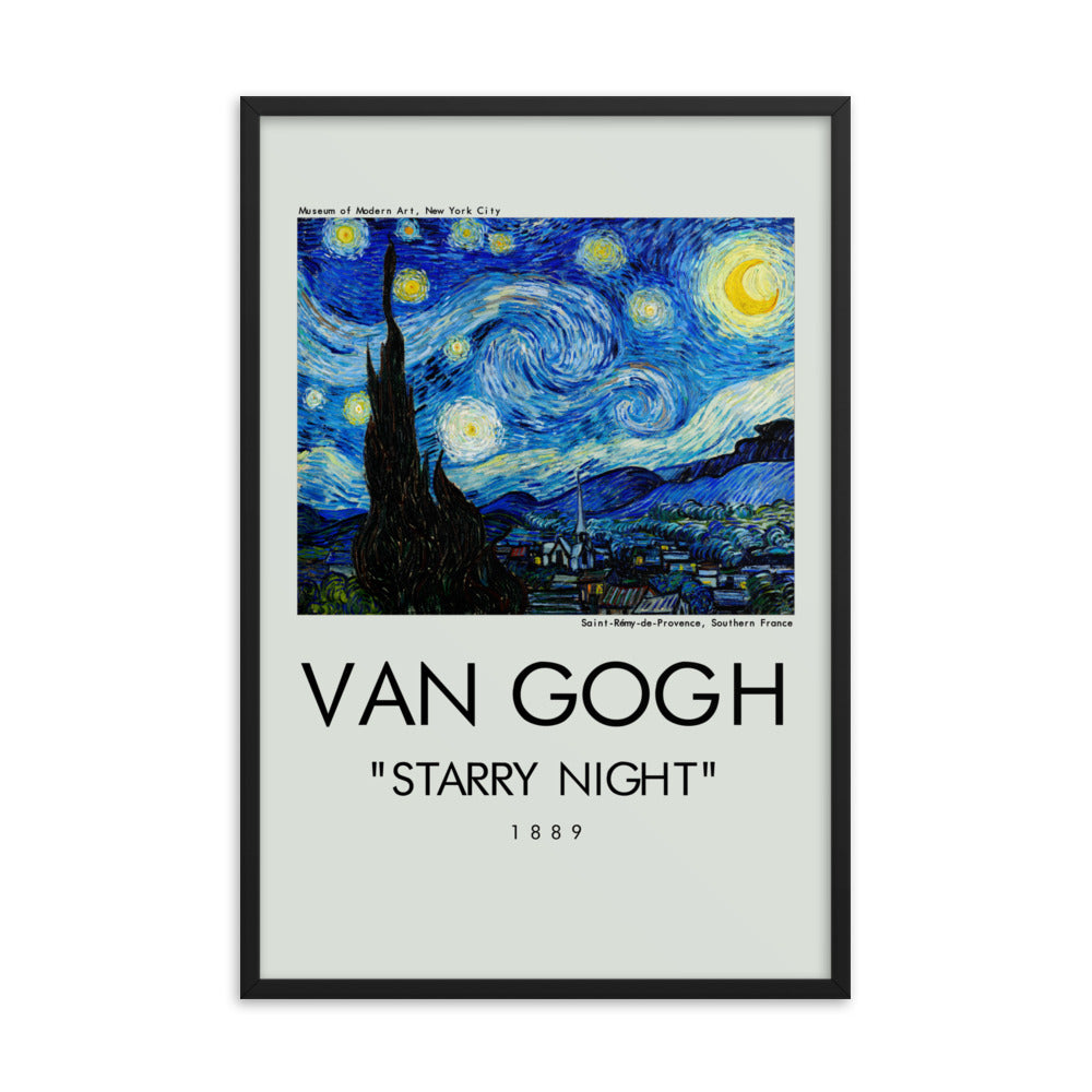 Starry Night by Vincent Van Gogh Framed