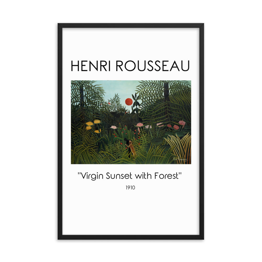 Henri Rousseau - Virgin Sunset with Forest Framed Print