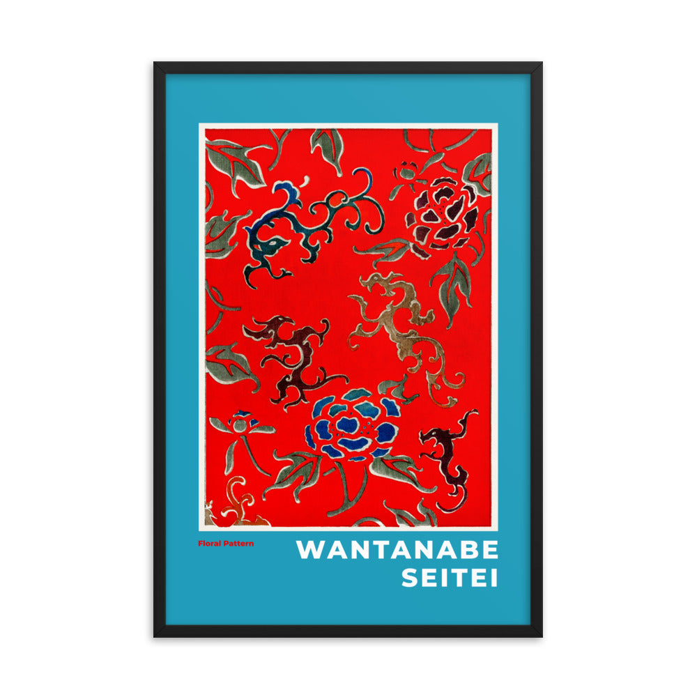 Wantanabe Setei - Floral Pattern Framed Print 