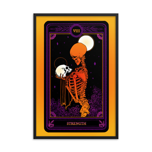 Strength - Tarot Card Framed Print