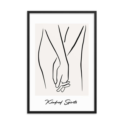 Kindred Spirits Line Art Framed Print