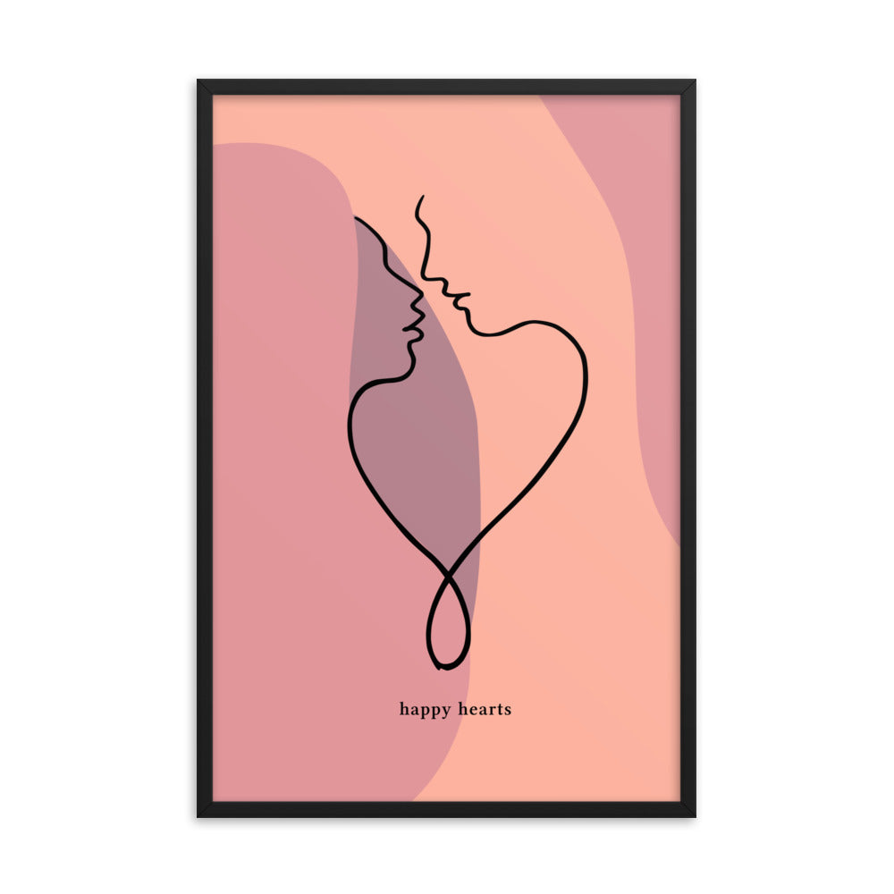 Happy Hearts Framed Print