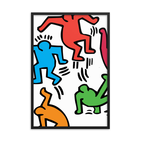 Keith Haring Inspired Framed Print