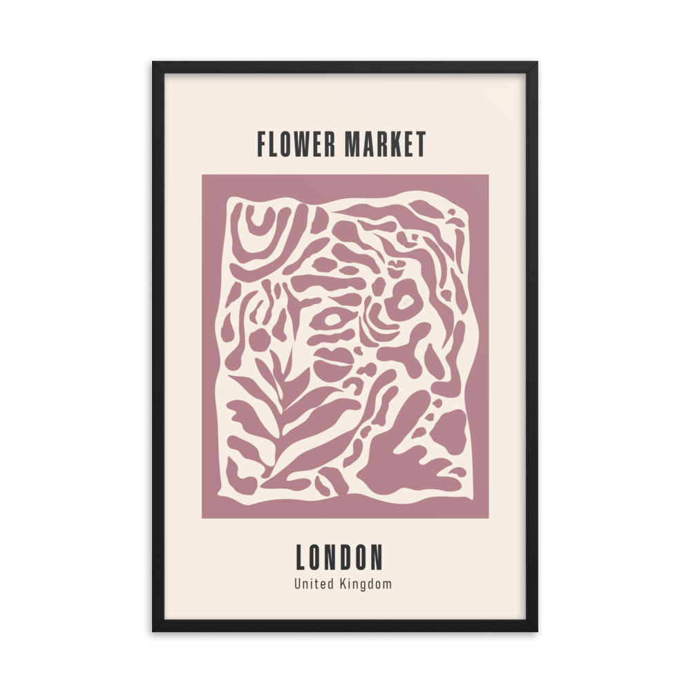 London Flower Market Framed Print