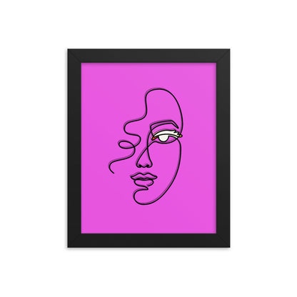 Pink Faces Framed Print