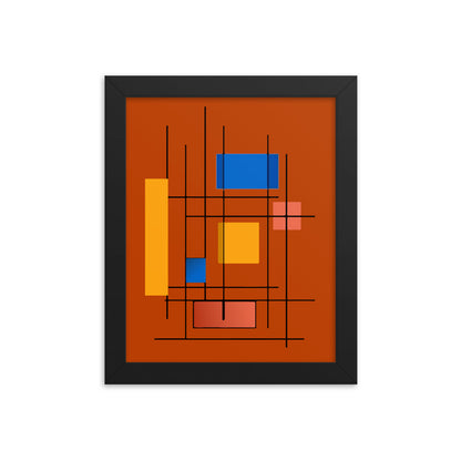 Bauhaus Brown Framed Print