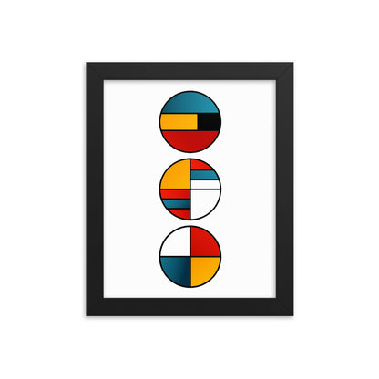 Bauhaus Concentric Framed Print