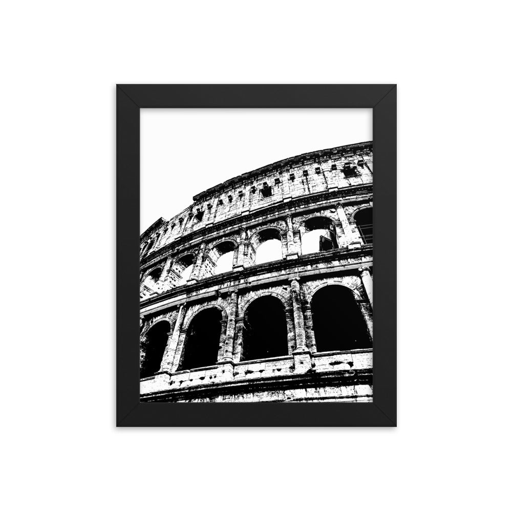 Rome Colosseum Mono Framed Print