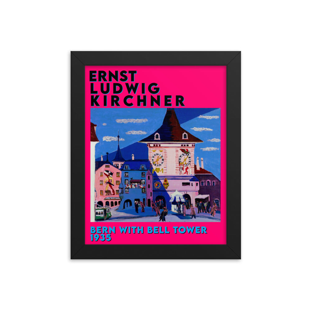 Bern with Belltower by Ernst Ludwig Kirchner Framed Print