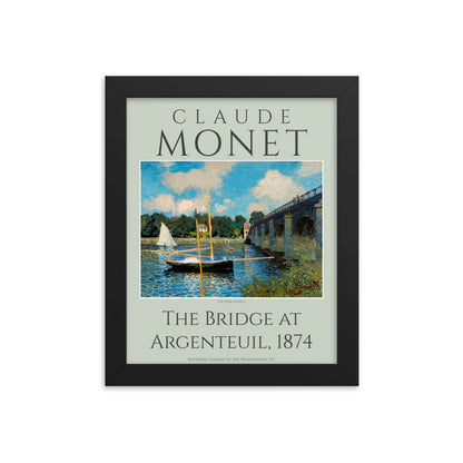 The Bridge at Argenteuil by Claude Monet Framed Print