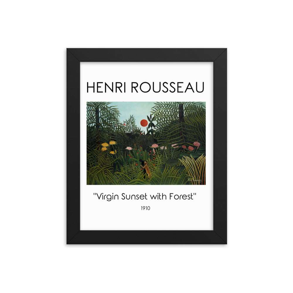 Henri Rousseau - Virgin Sunset with Forest Framed Print